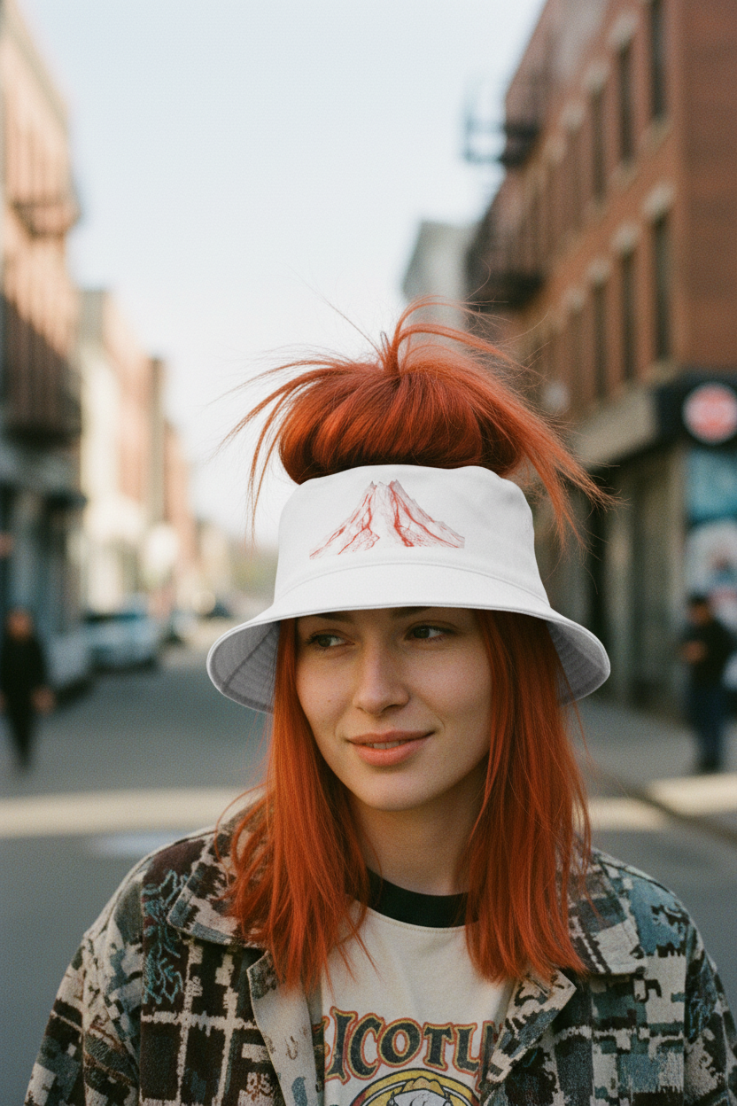 White Hat Red Hair