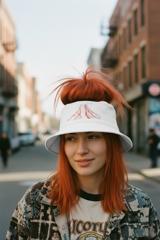 White Hat Red Hair
